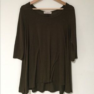 Olive green oversized top